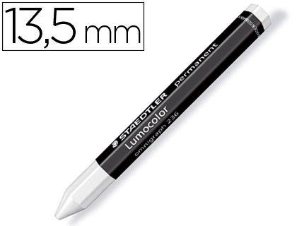 CAJA 12 CERAS PERMANENTES MARCAR STAEDTLER LUMOCOLOR OMNIGRAPH 236 COLOR BLANCO