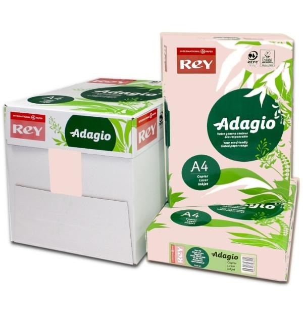 PAQUETE PAPEL DIN A4 COLOR 07 ROSA PALIDO ADAGIO 80 GRAMOS 500 HOJAS