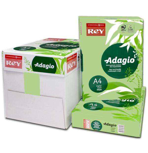 PAQUETE PAPEL DIN A4 COLOR 41 VERDE HOJA ADAGIO 80 GRAMOS 500 HOJAS