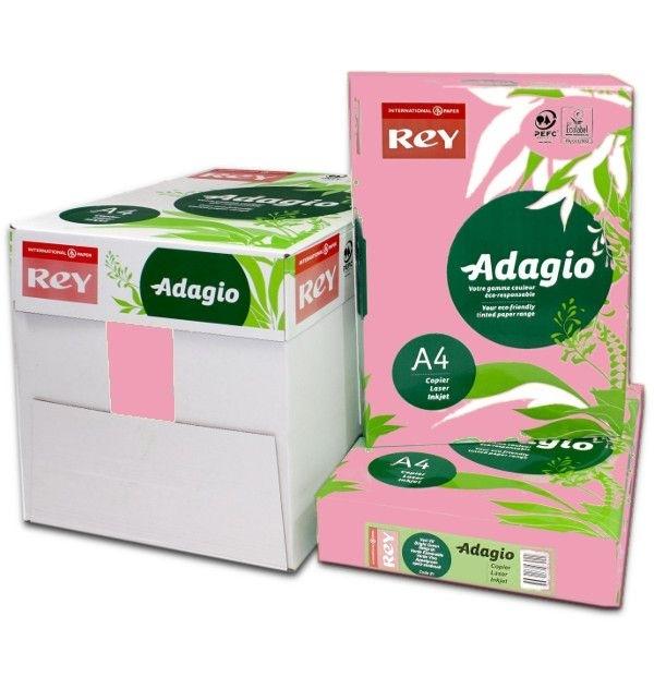 PAQUETE PAPEL DIN A4 COLOR 05 ROSA CHICLE INTENSO ADAGIO 80 GRAMOS 500 HOJAS