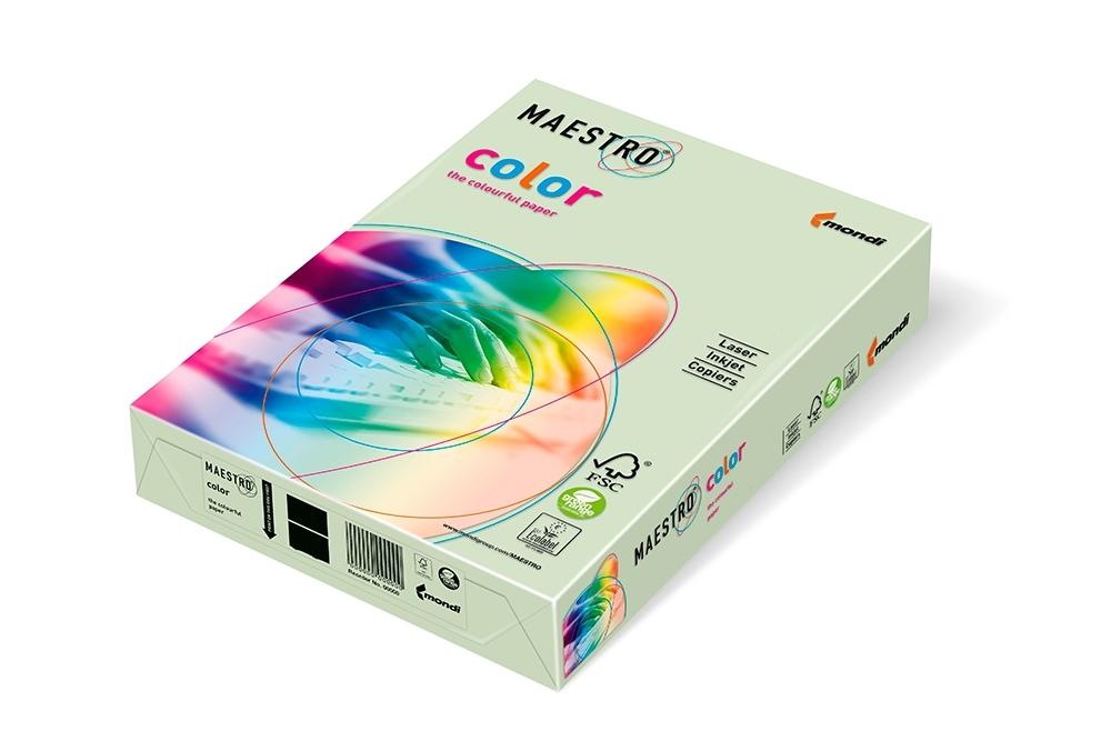 PAQUETE 500 HOJAS PAPEL DIN A4 80 GR VERDE MAESTRO MONDI GN27