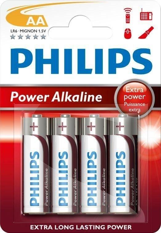BLISTER 4 PILAS PHILIPS POWER ALKALINE LR6 AA