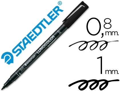 ROTULADOR STAEDTLER LUMOCOLOR PUNTA M 0,8 - 1 MM NEGRO 317-9