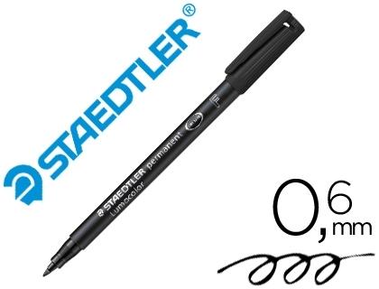 ROTULADOR STAEDTLER LUMOCOLOR PUNTA F 0,6 MM NEGRO 318-9