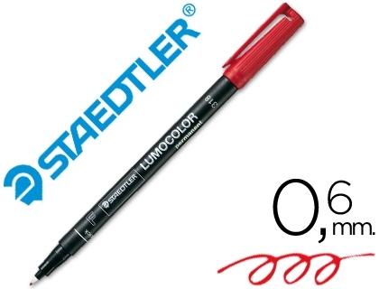 ROTULADOR STAEDTLER LUMOCOLOR PUNTA F 0,6 MM ROJO 318-2