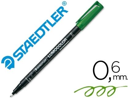 ROTULADOR STAEDTLER LUMOCOLOR PUNTA F 0,6 MM VERDE 318-5