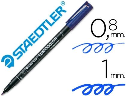 ROTULADOR STAEDTLER LUMOCOLOR PUNTA M 0,8 - 1 MM AZUL 317-3