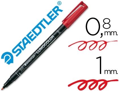 ROTULADOR STAEDTLER LUMOCOLOR PUNTA M 0,8 - 1 MM ROJO 317-2