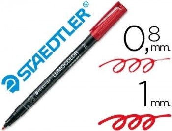 ROTULADOR STAEDTLER LUMOCOLOR PUNTA M 0,8 - 1 MM ROJO 317-2