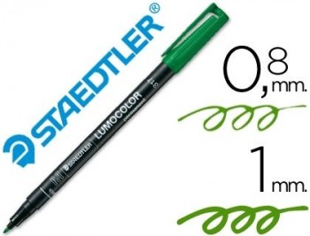 ROTULADOR STAEDTLER LUMOCOLOR PUNTA M 0,8 - 1 MM VERDE 317-5