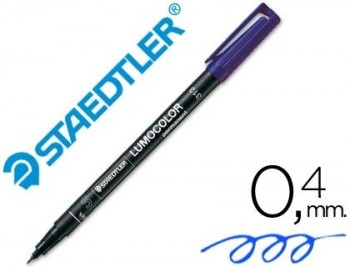 ROTULADOR STAEDTLER LUMOCOLOR PUNTA S 0,4 MM AZUL 313-3