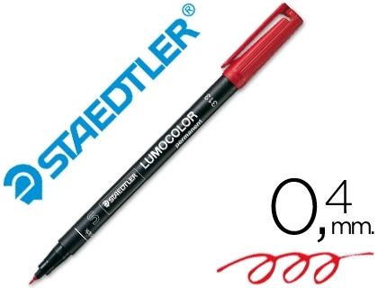 ROTULADOR STAEDTLER LUMOCOLOR PUNTA S 0,4 MM ROJO 313-2