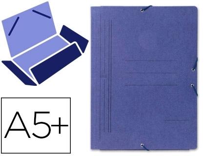 CARPETA GOMAS CARTON PINTADO AZUL CUARTO 3 SOLAPAS CARPECLASSIC CARPECAR