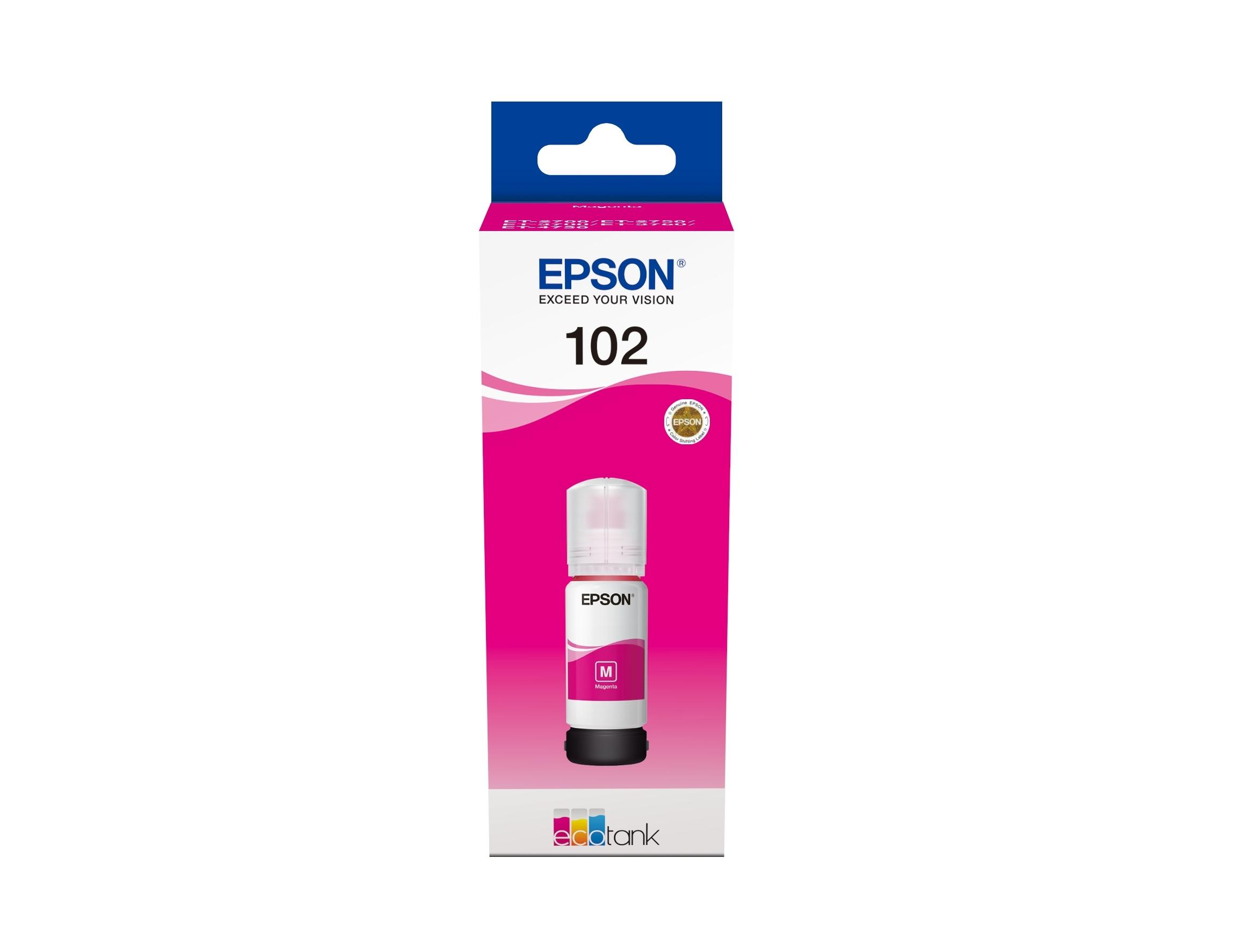 CARTUCHO EPSON 102 ECOTANK MAGENTA INK BOTTLE ET-2700/ ET-2750 C13T03R340