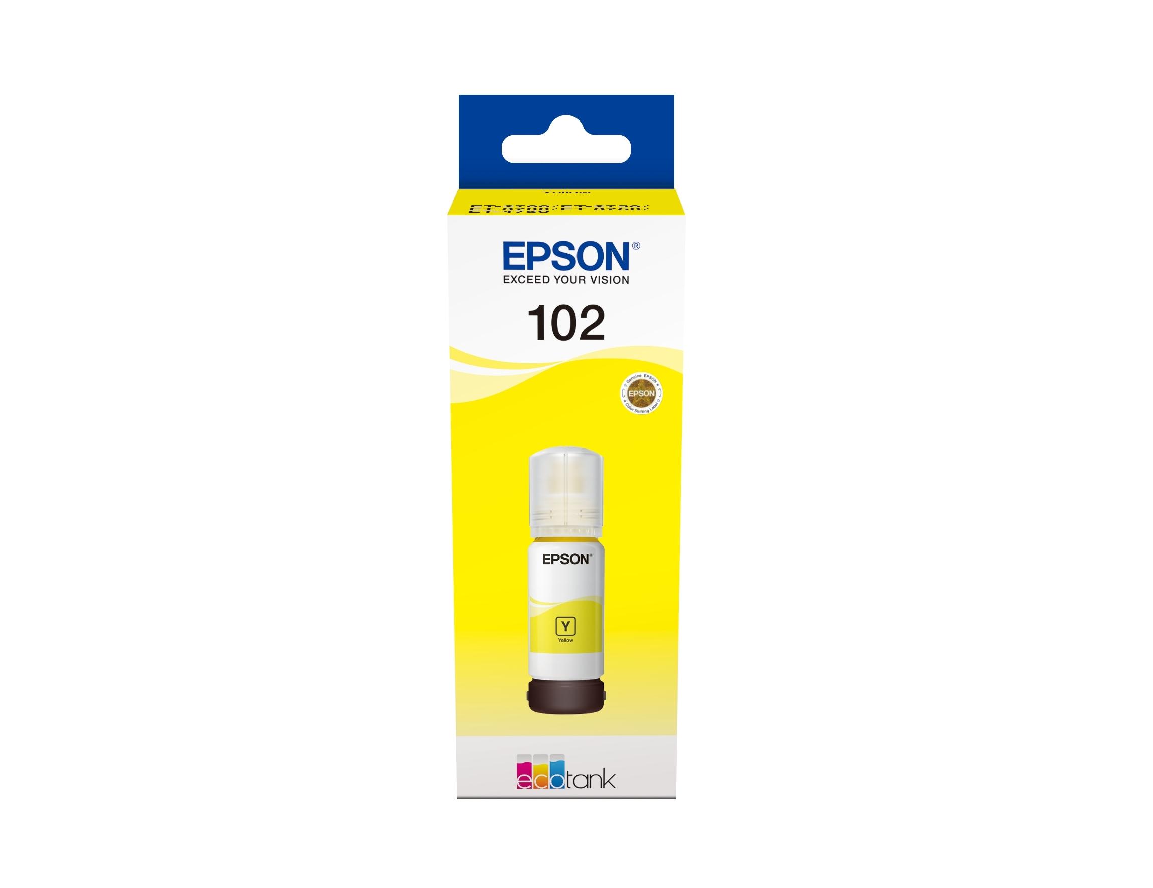 CARTUCHO EPSON 102 ECOTANK YELLOW INK BOTTLE ET-2700/ ET-2750 C13T03R440