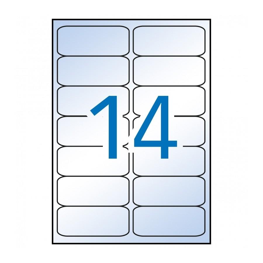 CAJA 10 H. ETIQUETAS TRANSPARENTES 99,1X38,1 APLI RF 10052