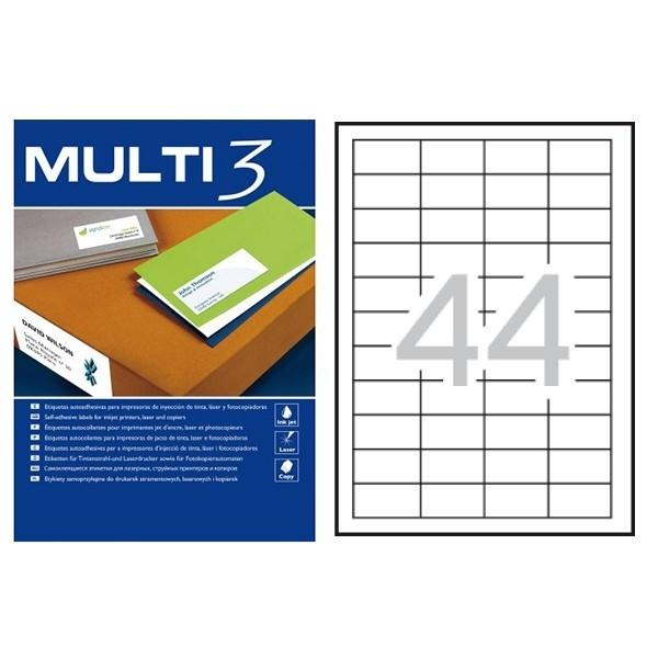 CAJA 100 HOJAS ETIQUETAS 48,5X25,4 MULTI 3 RF 04717