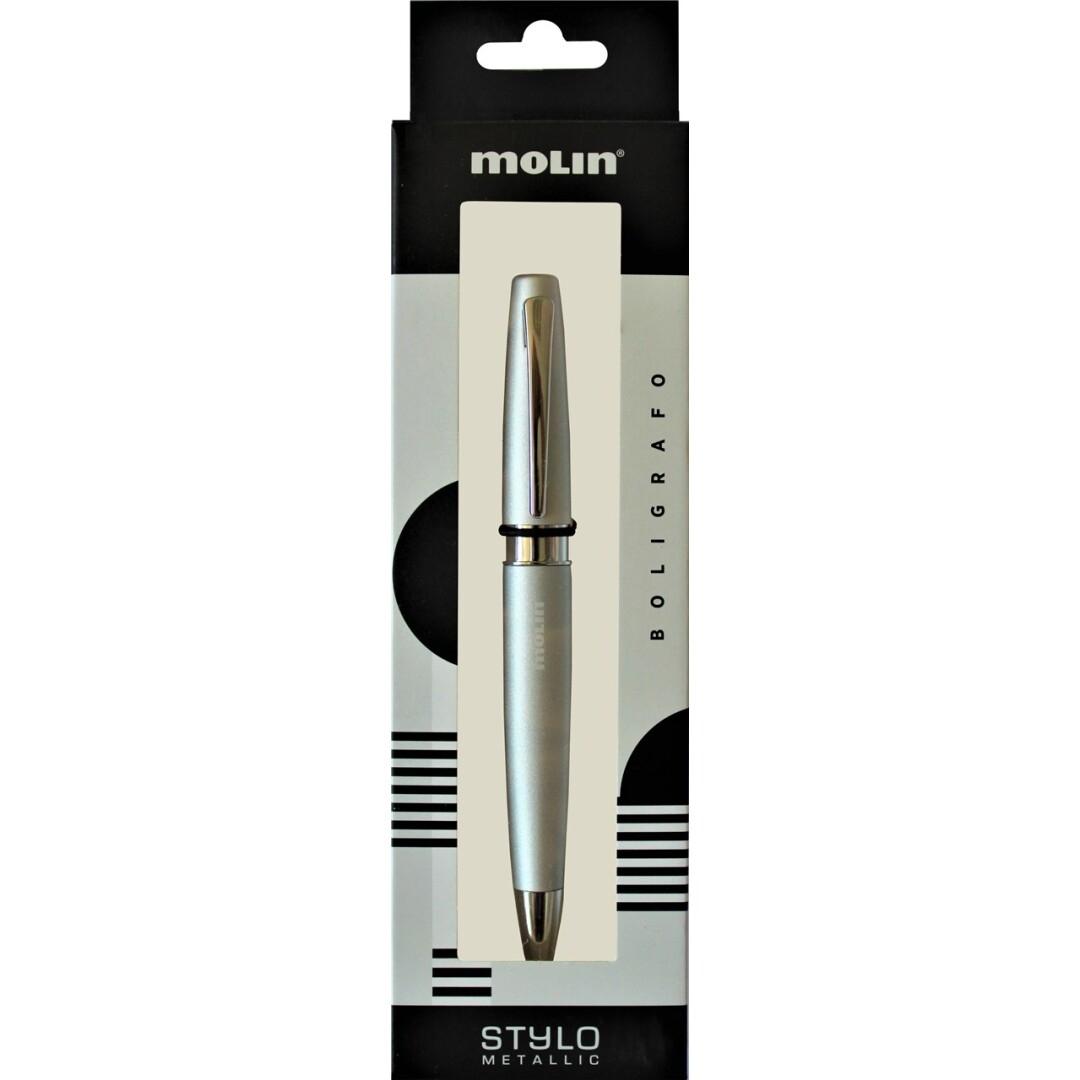 BOLIGRAFO METALICO MOLIN STYLO SILVER / PLATA