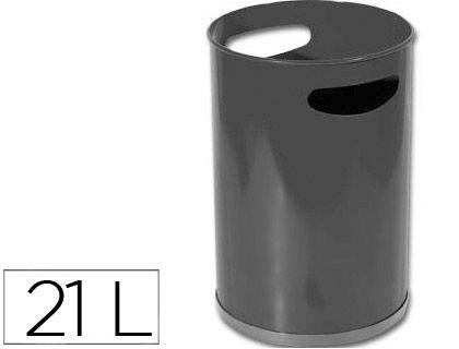 PAPELERA METALICA CON ASAS 101 NEGRA -32X21 CM COD. 23318