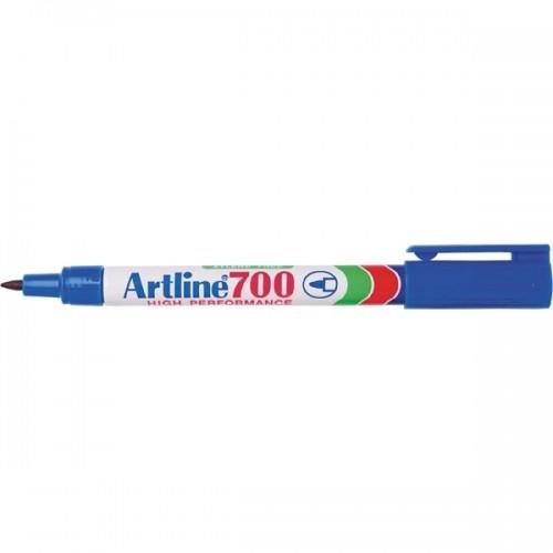ROTULADOR ARTLINE MARCADOR PERMANENTE EK-700 AZUL -PUNTA REDONDA 0.7 MM -PAPEL METAL Y CRISTAL COD. 14200