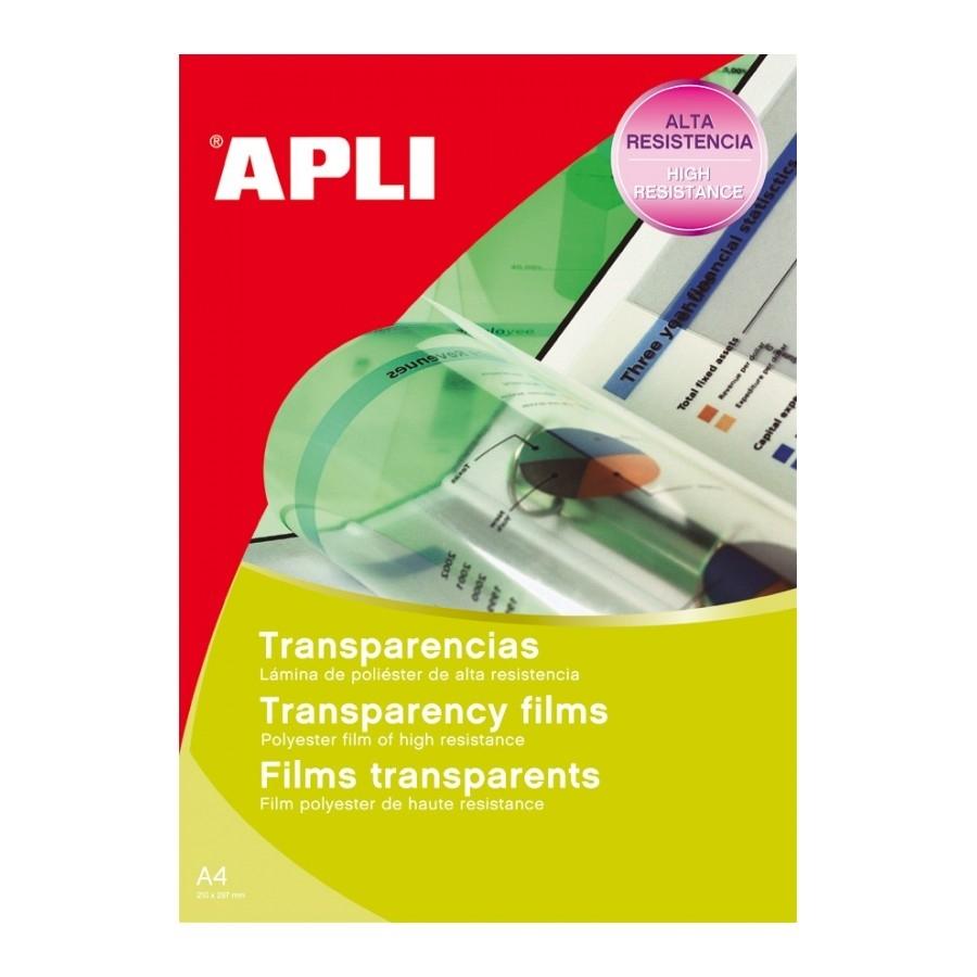 CAJA 20 HOJAS TRANSPARENCIAS PARA INKJET 210X297 APLI RF 01269
