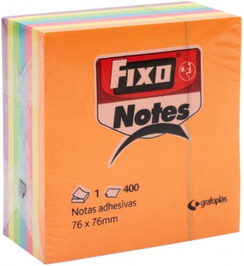 CUBO 400 HOJAS 7 COLORES 76X76 NEON FIXO