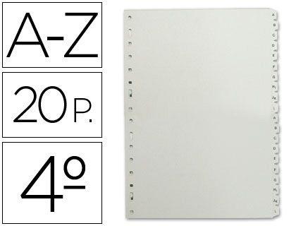 SEPARADOR ALFABETICO MULTIFIN 3002 PLASTICO CUARTO NATURAL