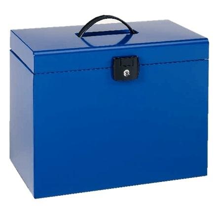 MALETIN METALICO AZUL HOME BOX ESSELTE AZUL CON 5 CARPETAS COLGANTES DIN A4