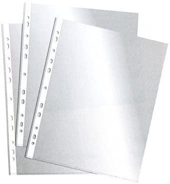 CAJA 100 FUNDAS PORTADOCUMENTOS PVC 80 CON REFUERZO CUARTO 11 TALADROS ESSELTE RF. 2526