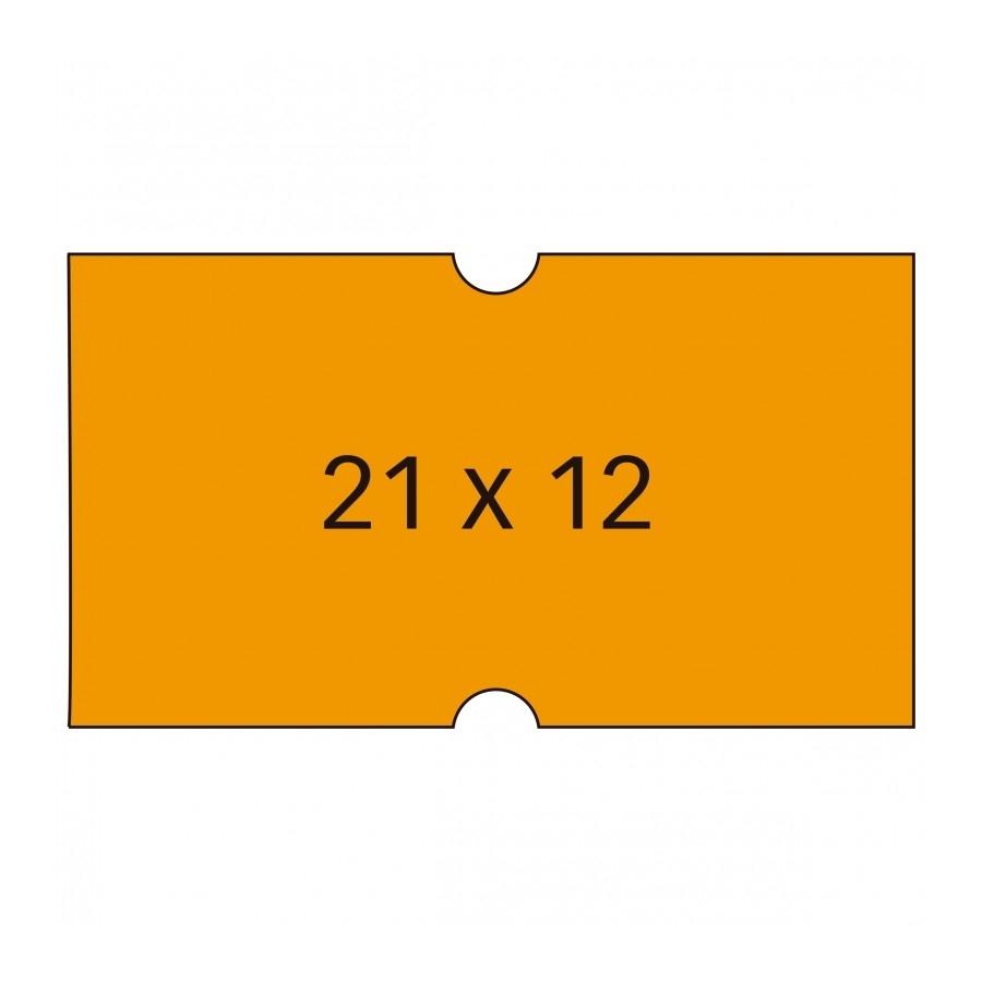 PACK 6 ROLLOS 1.000 ETIQUETAS 21X12 NARANJA FLUOR APLI RF. 101566