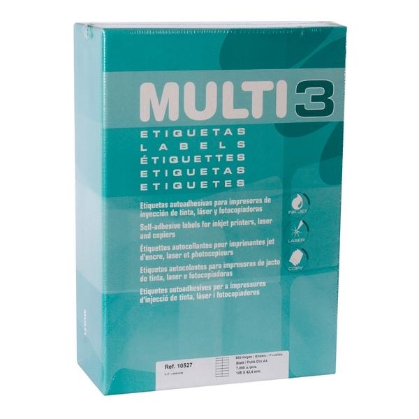 CAJA 500 HOJAS ETIQUETAS 70X35 MULTI 3 RF 10517