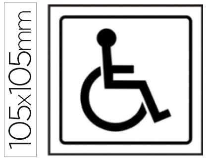 PICTOGRAMA SYSSA SEÑAL DE MINUSVALIDOS EN PVC 105X105 MM COD 76058