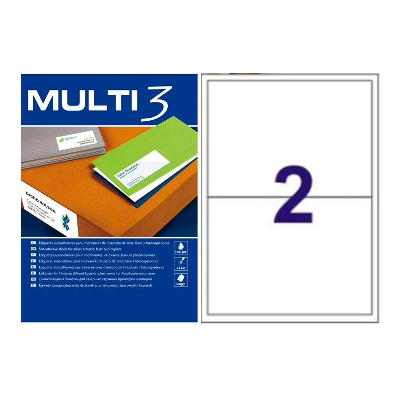 CAJA 100 HOJAS ETIQUETAS 175X135 MULTI 3 RF 4751