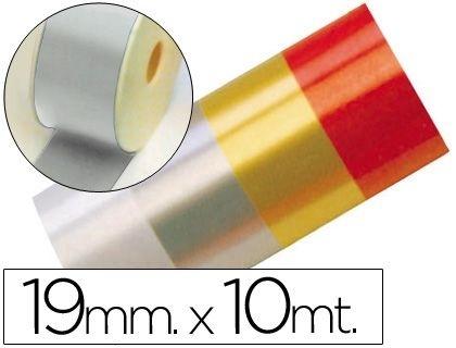 CINTA FANTASIA 10 MT X 19 MM PLATA COD 16279