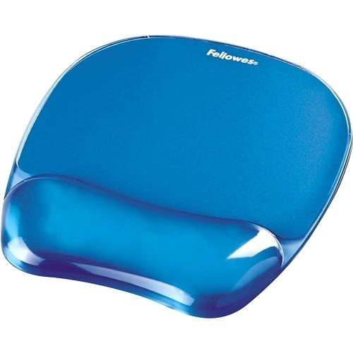 ALFOMBRILLA Y REPOSAMUÑECAS GEL CRYSTAL FELLOWES AZUL