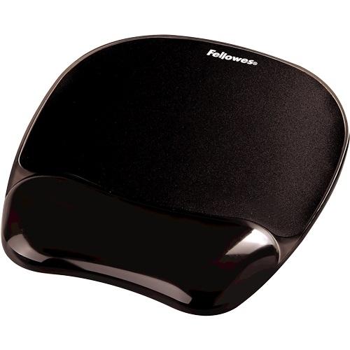 ALFOMBRILLA Y REPOSAMUÑECAS GEL CRYSTAL FELLOWES NEGRO
