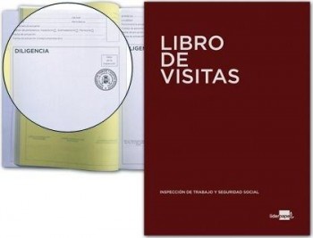 LIBRO LIDERPAPEL DIN A4 100 H REGISTRO DE VISITAS DE LA INSPECCION DE TRABAJO COD 52257