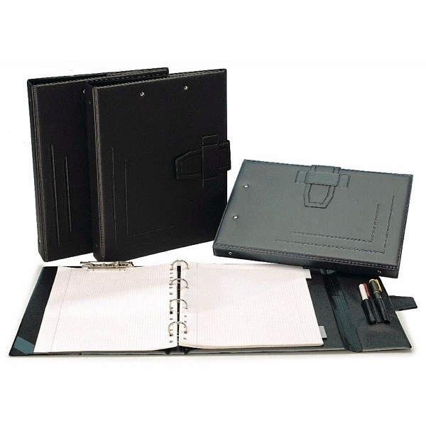 CARPETA FOLIO 4 ANILLAS 25MM SIN MINICLIP CON BOLSA INTERIOR COLOR NEGRO NEGRO GRAFOPLAS
