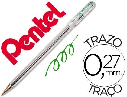 BOLIGRAFO PENTEL SUPERB BK-77 D COLOR VERDE