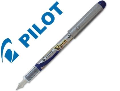 PLUMA PILOT V PEN SILVER DESECHABLE AZUL SVP-4ML COD. 43085