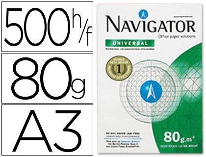 PAQUETE PAPEL 500 HOJAS DIN A3 NAVIGATOR UNIVERSAL 80 GRS