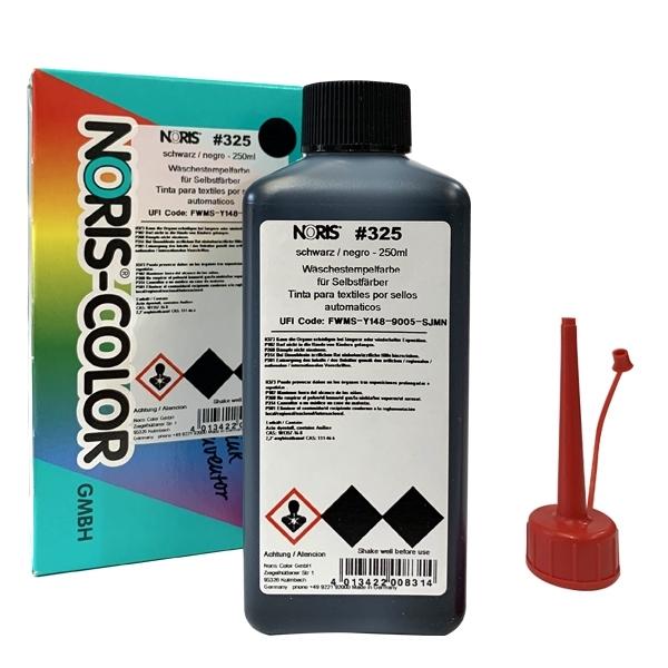 TINTA NEGRA 250ML ESPECIAL NORIS 325 PARA MARCAR ROPA SELLOS AUTOMATICOS
