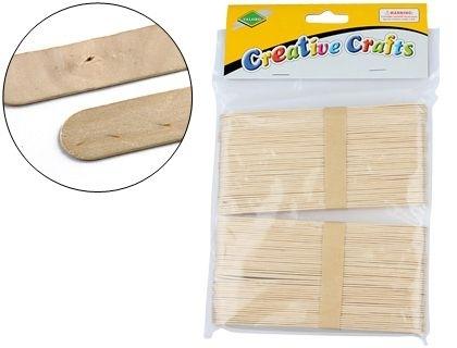 PALILLO PARA MANUALIDADES MADERA COLOR NATURAL 15 X 2 CM BLISTER DE 100 UNIDADES COD. 47476