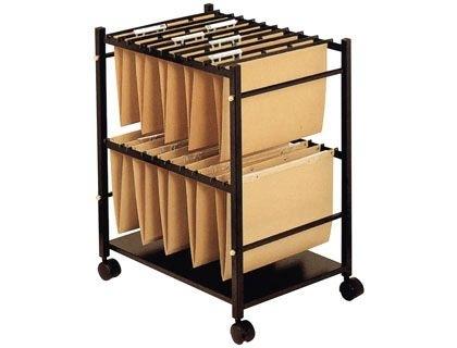 CARRITO PARA CARPETAS COLGANTES Q-CONNECT NEGRO CON RUEDAS PARA CARPETAS TAMAÑO FOLIO CARRO FIJO COD 43520