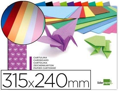 BLOC TRABAJOS MANUALES LIDERPAPEL CARTULINA 240X315MM 10 HOJAS COLORES SURTIDOS COD 00757