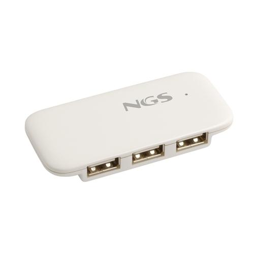 HUB 3 PUERTOS 2.0 USB NGS IHUB4 COLOR BLANCO