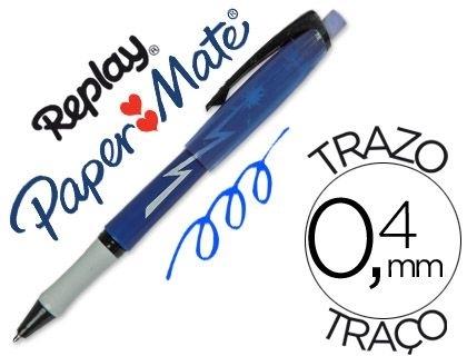 BOLIGRAFO REPLAY MAX AZUL CON GOMA DE BORRAR COD 43403