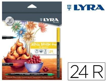 ROTULADOR LYRA AQUA BRUSH DUO CAJA DE 24 COLORES COD 51951