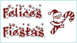ROLLO 300 ETIQUETAS 45X25 NAVIDAD FELICES FIESTAS PRYSE