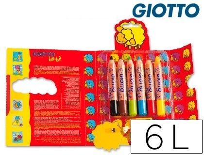 LAPICES DE COLORES GIOTTO BEBE CAJA DE 6 LAPICES COD 36354